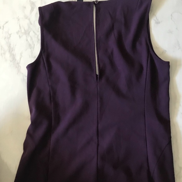 Gap deep v-neck plum sleeveless wrap dress 4 - Picture 5 of 6
